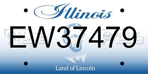 EW37479 Illinois License Plate
