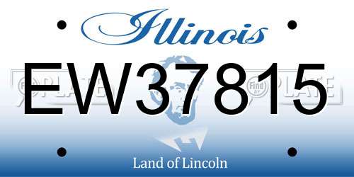 EW37815 Illinois License Plate