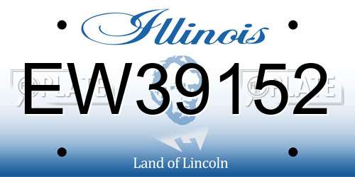 EW39152 Illinois License Plate