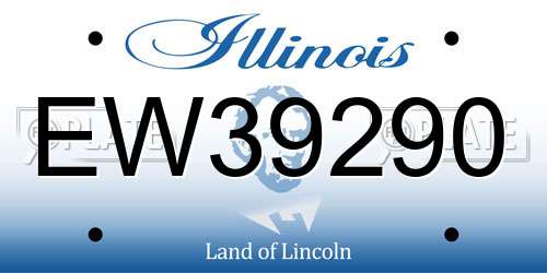 EW39290 Illinois License Plate