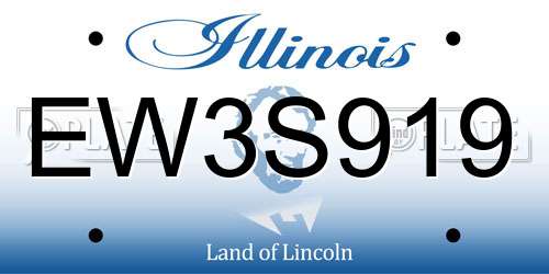 EW3S919 Illinois License Plate