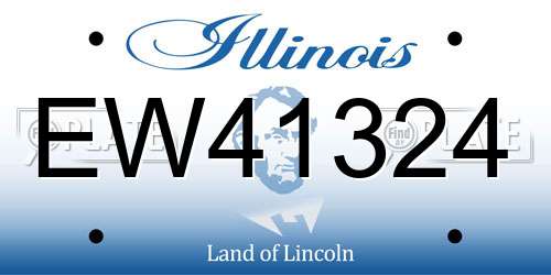 EW41324 Illinois License Plate