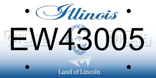 EW43005 Illinois License Plate