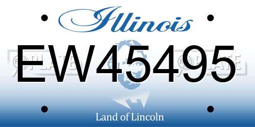 EW45495 Illinois License Plate