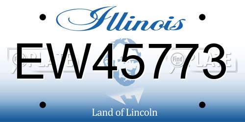 EW45773 Illinois License Plate