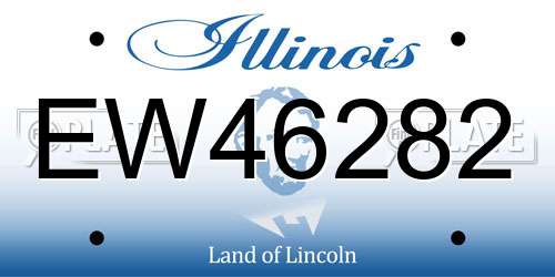 EW46282 Illinois License Plate