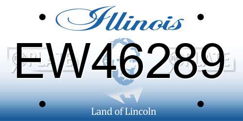 EW46289 Illinois License Plate