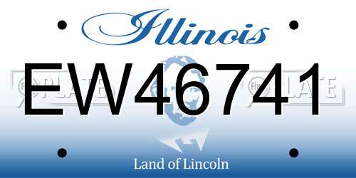 EW46741 Illinois License Plate