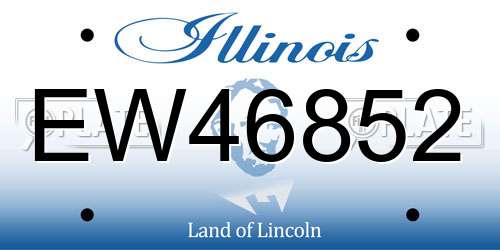 EW46852 Illinois License Plate