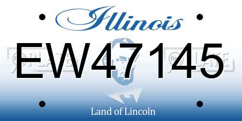 EW47145 Illinois License Plate