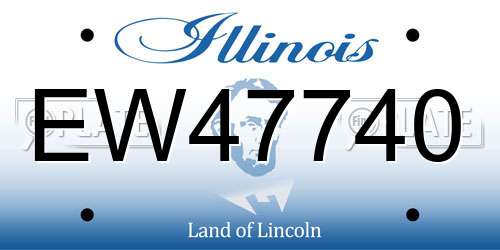EW47740 Illinois License Plate