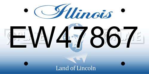 EW47867 Illinois License Plate