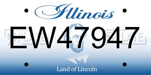 EW47947 Illinois License Plate