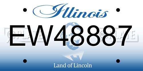 EW48887 Illinois License Plate