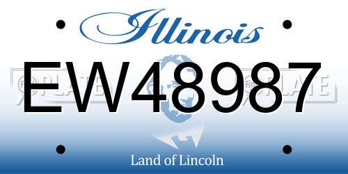 EW48987 Illinois License Plate