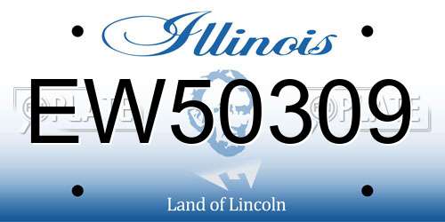 EW50309 Illinois License Plate