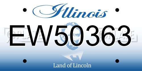 EW50363 Illinois License Plate