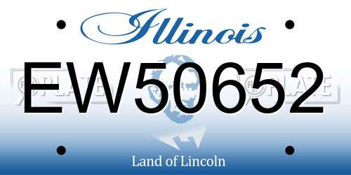 EW50652 Illinois License Plate