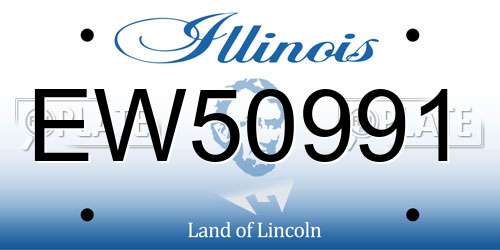 EW50991 Illinois License Plate