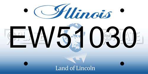 EW51030 Illinois License Plate