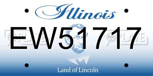 EW51717 Illinois License Plate