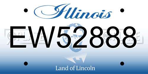 EW52888 Illinois License Plate