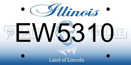EW5310 Illinois License Plate
