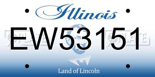 EW53151 Illinois License Plate