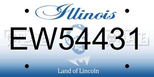 EW54431 Illinois License Plate