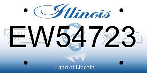 EW54723 Illinois License Plate