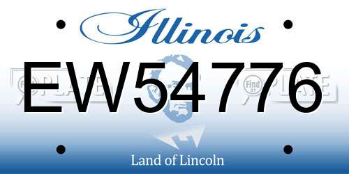 EW54776 Illinois License Plate