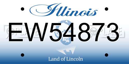 EW54873 Illinois License Plate