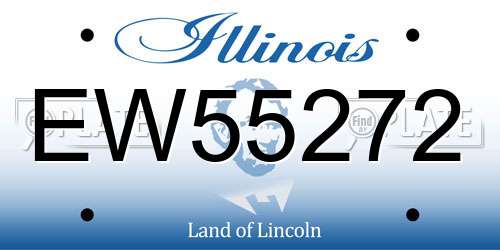 EW55272 Illinois License Plate