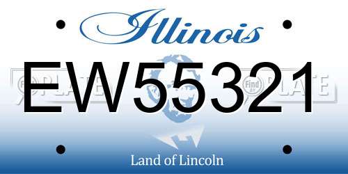 EW55321 Illinois License Plate