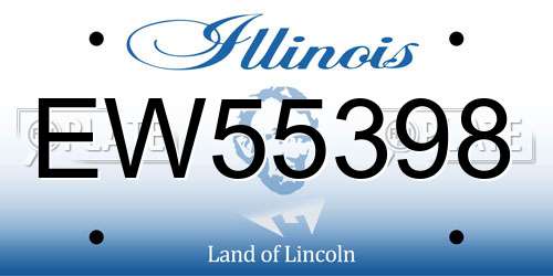 EW55398 Illinois License Plate