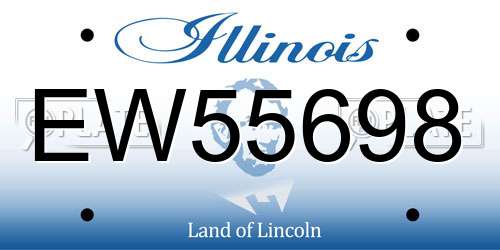 EW55698 Illinois License Plate