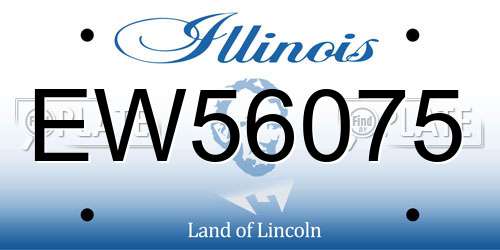 EW56075 Illinois License Plate