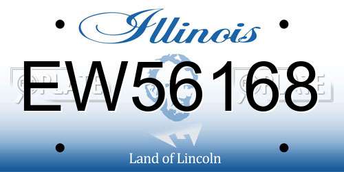 EW56168 Illinois License Plate