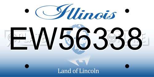EW56338 Illinois License Plate