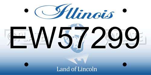 EW57299 Illinois License Plate