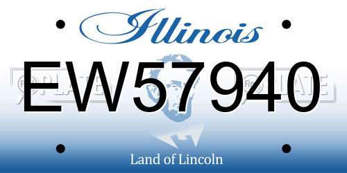 EW57940 Illinois License Plate