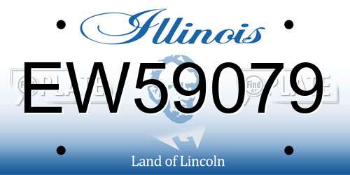 EW59079 Illinois License Plate