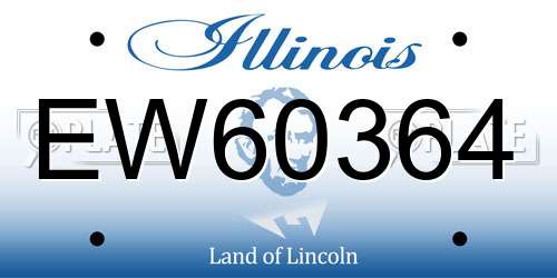 EW60364 Illinois License Plate