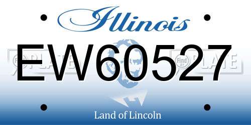 EW60527 Illinois License Plate