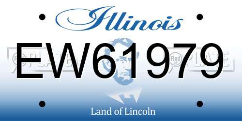 EW61979 Illinois License Plate