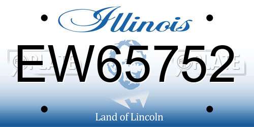 EW65752 Illinois License Plate