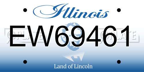 EW69461 Illinois License Plate