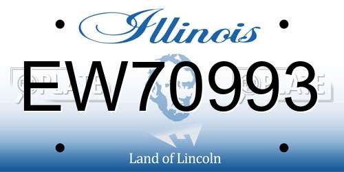 EW70993 Illinois License Plate