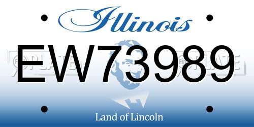 EW73989 Illinois License Plate