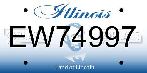EW74997 Illinois License Plate